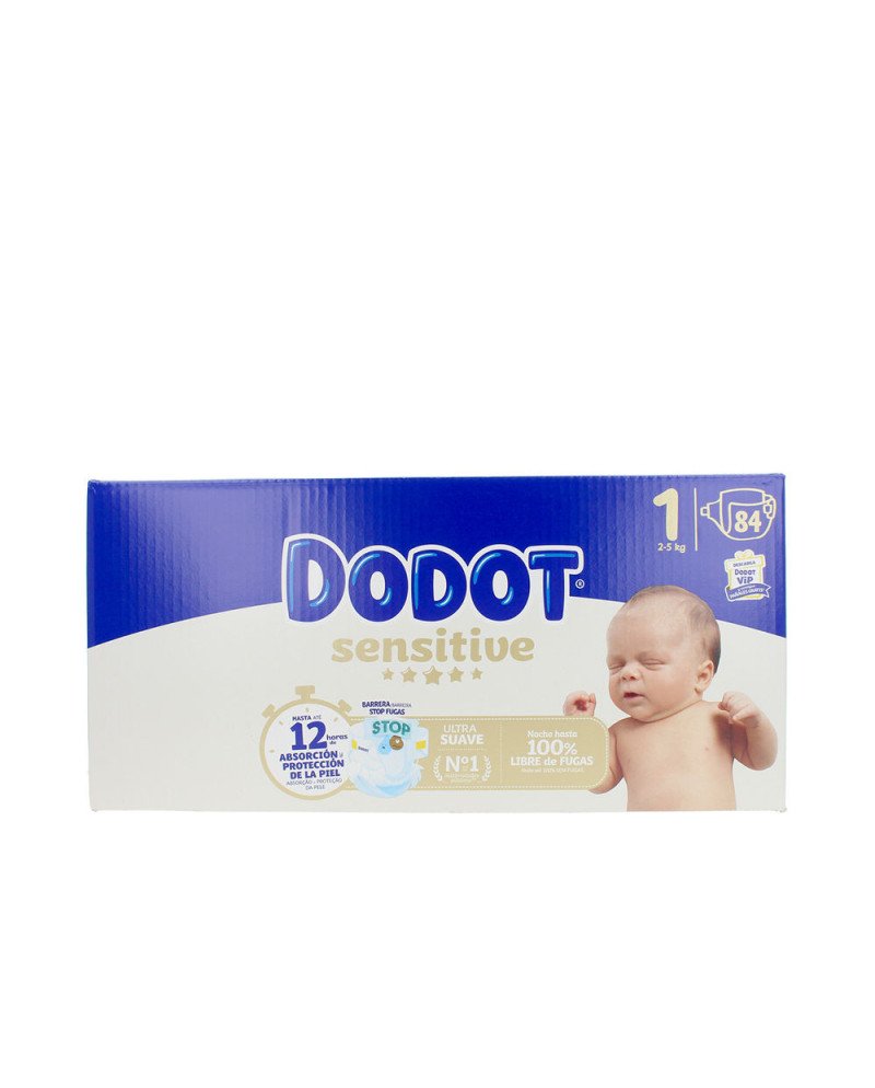 DODOT SENSITIVE RN talla 1 pañales 2-5 kg 84 u