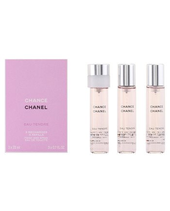 CHANCE EAU TENDRE eau de toilette twist & spray 3 recargas 3 x 20 ml