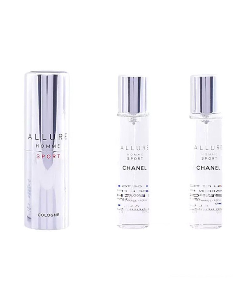 ALLURE HOMME SPORT COLOGNE eau de toilette vaporizador de viaje y 2 recargas 3 x 20 ml