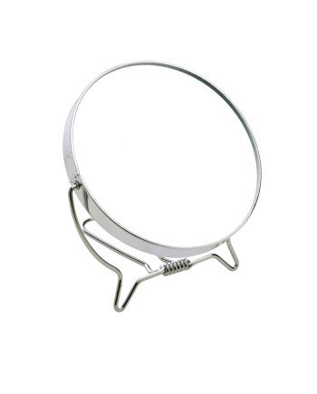 ESPEJO metálico doble x3 con soporte abatible 12,2 cm 1 u