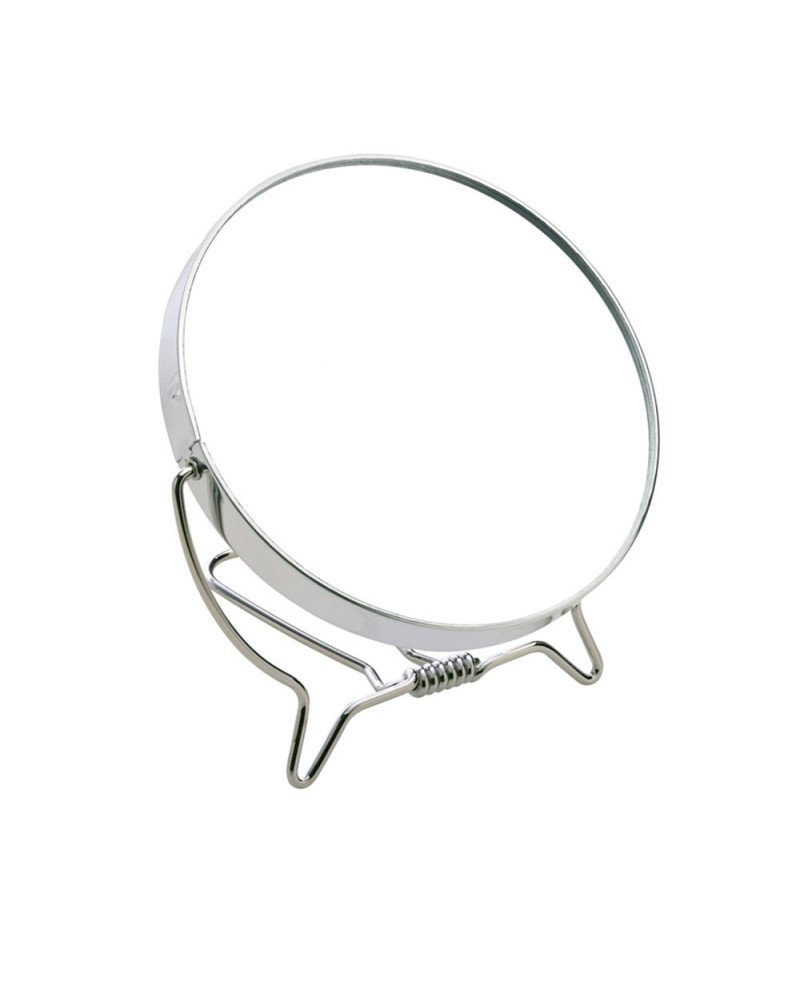 ESPEJO metálico doble x3 con soporte abatible 12,2 cm 1 u