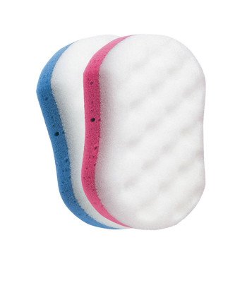 ESPONJA de baño mixta-peeling suave-rugoso 2 pz
