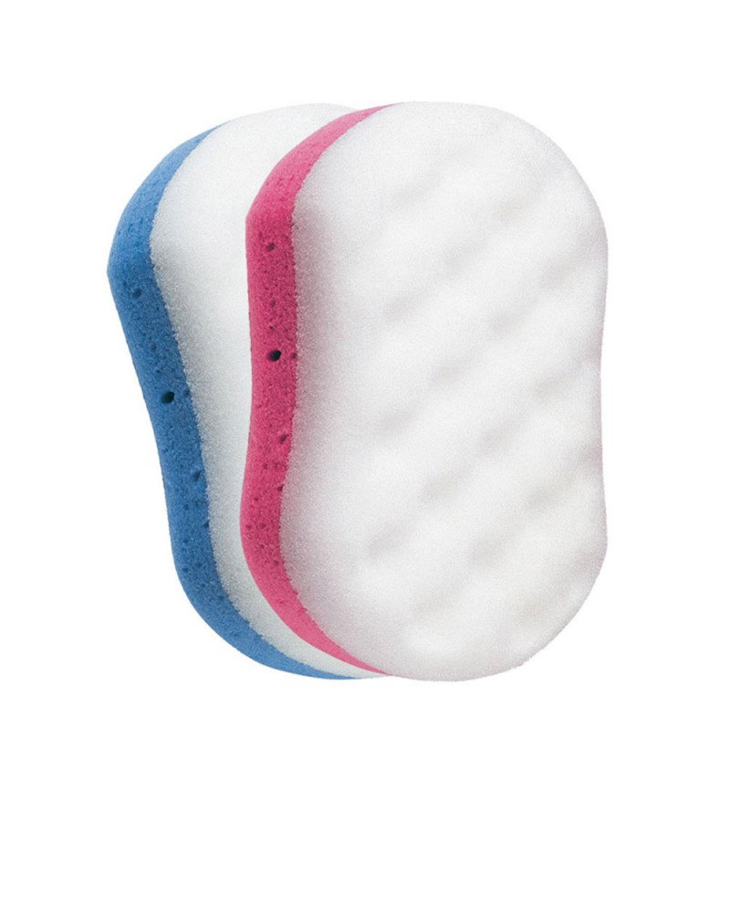 ESPONJA de baño mixta-peeling suave-rugoso 2 pz