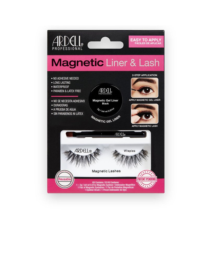 MAGNETIC LINER & LASH WISPIES pestañas + gel liner 3 u
