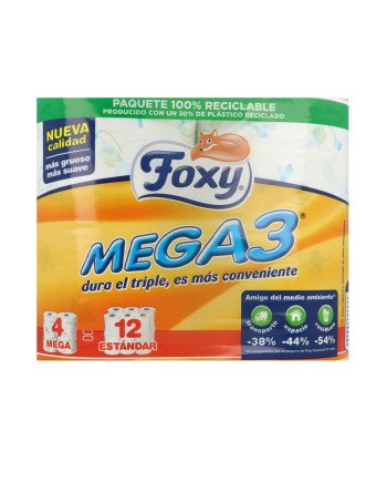 MEGA3 papel higiénico triple duración 4 rollos