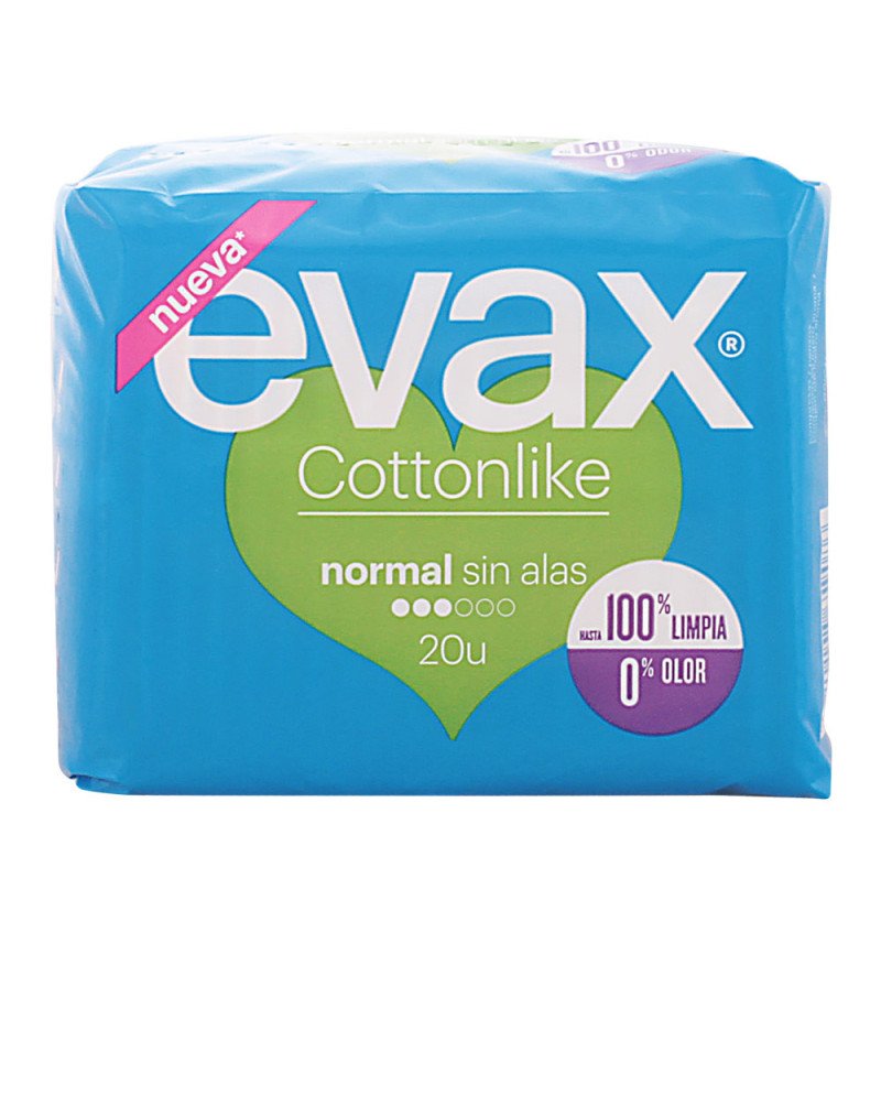 EVAX COTTONLIKE compresas normal sin alas 20 u