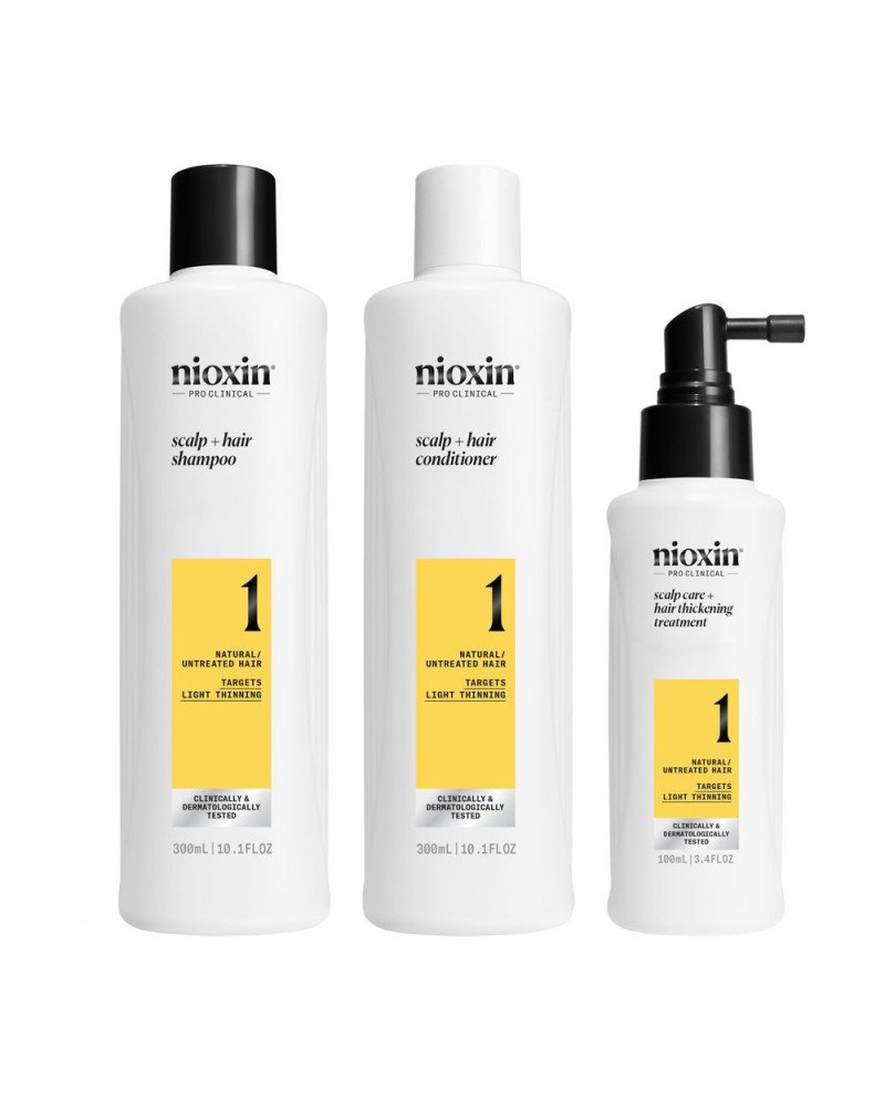SISTEMA 1 – Kit - Tratamiento para Cabello Natural con Debilitamiento Leve 3 u