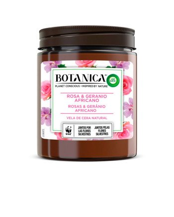 BOTANICA VELA rosa & geranio 205 gr