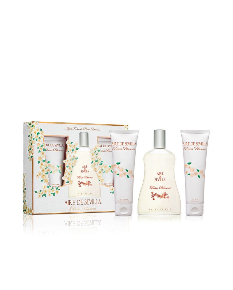 AIRE DE SEVILLA ROSAS BLANCAS ESTUCHE 3 pz
