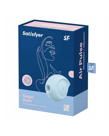 Satisfyer Sugar Rush Estimulador Y Vibrador De Aire Azul 1Un