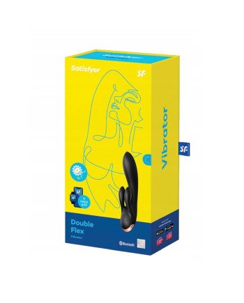 Satisfyer Double Flex Vibrador Negro Negro Con App 1Un