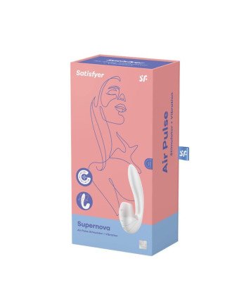 Satisfyer Supernova Estimulador Y Vibrador De Aire Blanco 1Un