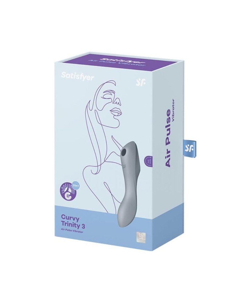 Satisfyer Curvy Trinity 3 Vibrador De Aire Gris-Azul 1Un
