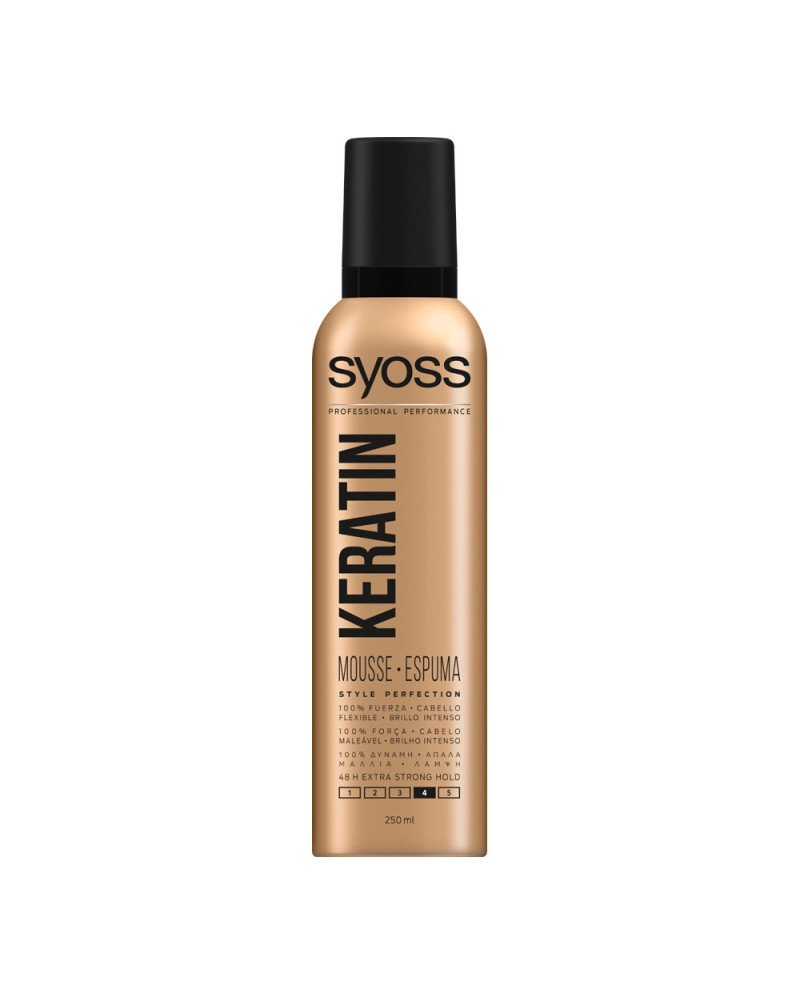 KERATIN mousse flexible y brillo 250 ml