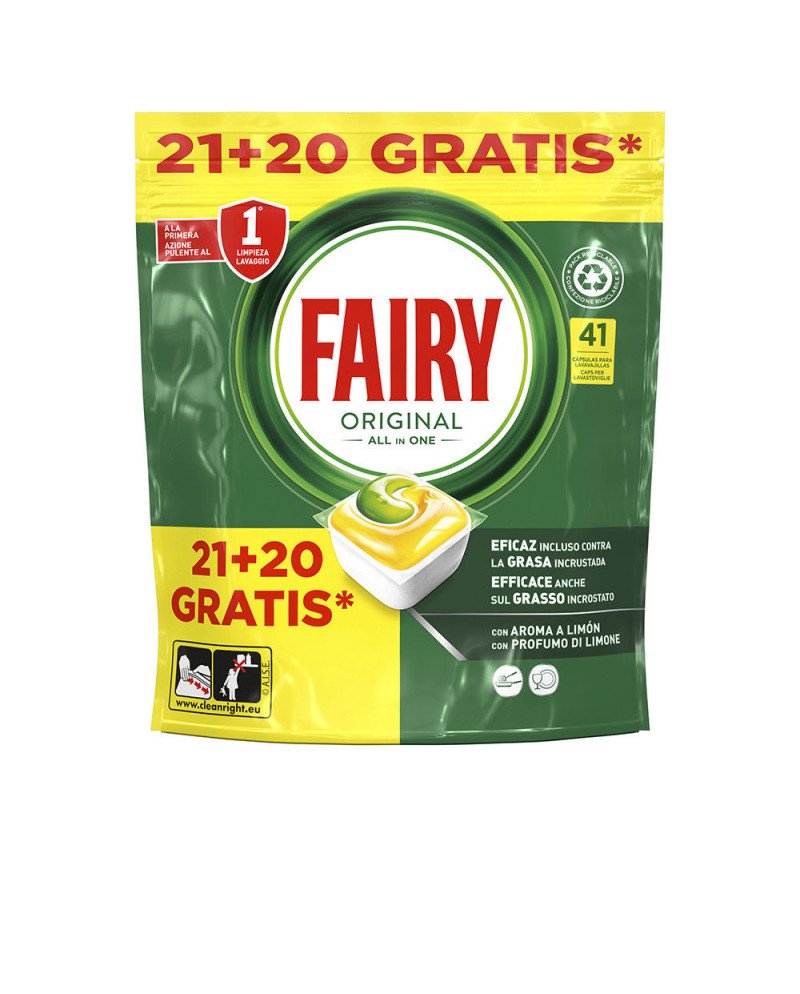 FAIRY TODO EN 1 LIMON lavavajillas cápsulas 41 u