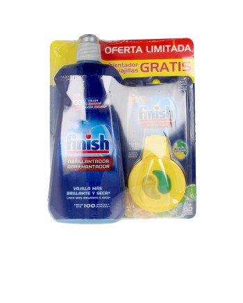 FINISH abrillantador lavavajillas 500 ml + ambientador lavavajillas 2 u