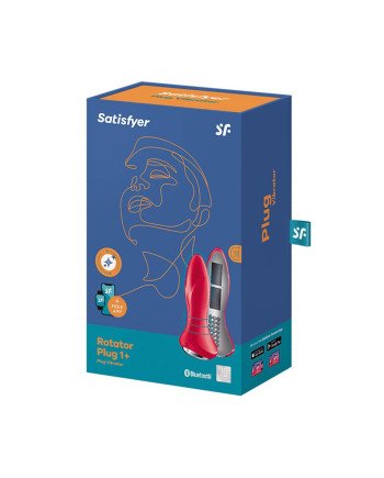 Satisfyer Rotator Plug 1+ Plug Vibrator Rojo 1Un