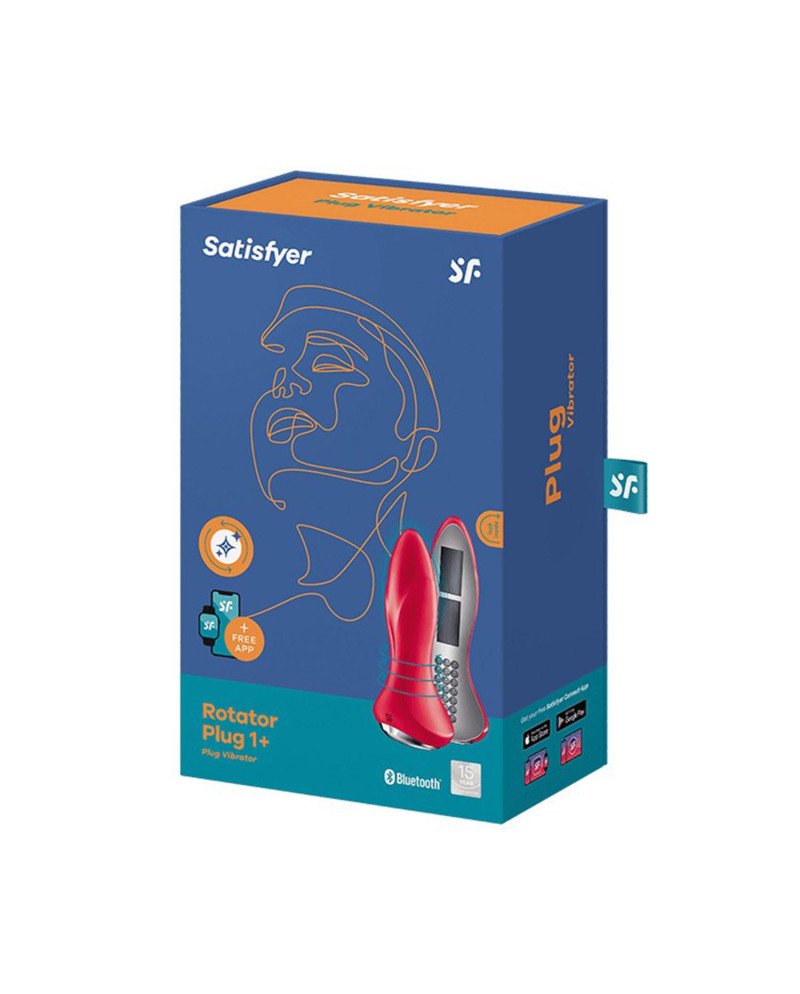 Satisfyer Rotator Plug 1+ Plug Vibrator Rojo 1Un