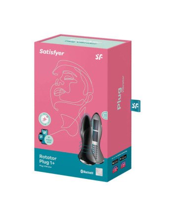 Satisfyer Rotator Plug 1+ Plug Vibrator Negro Negro 1Un