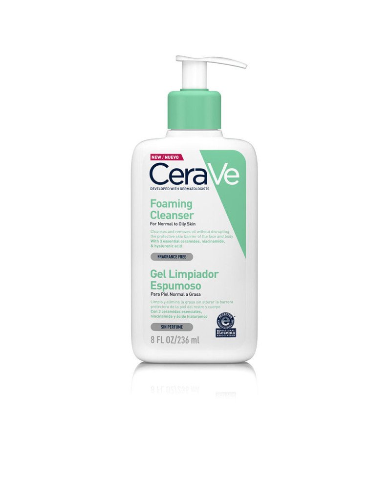 GEL LIMPIADOR espumoso para piel normal y grasa con ácido hialurónico y niacinamida 236 ml