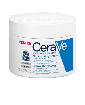 CREMA HIDRATANTE para rostro y cuerpo formulada con ácido hialurónico y ceramidas esenciales 340 gr