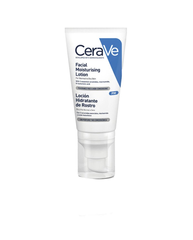LOCIÓN hidratante de rostro para piel normal y seca con ácido hialurónico y niacinamida 52 ml