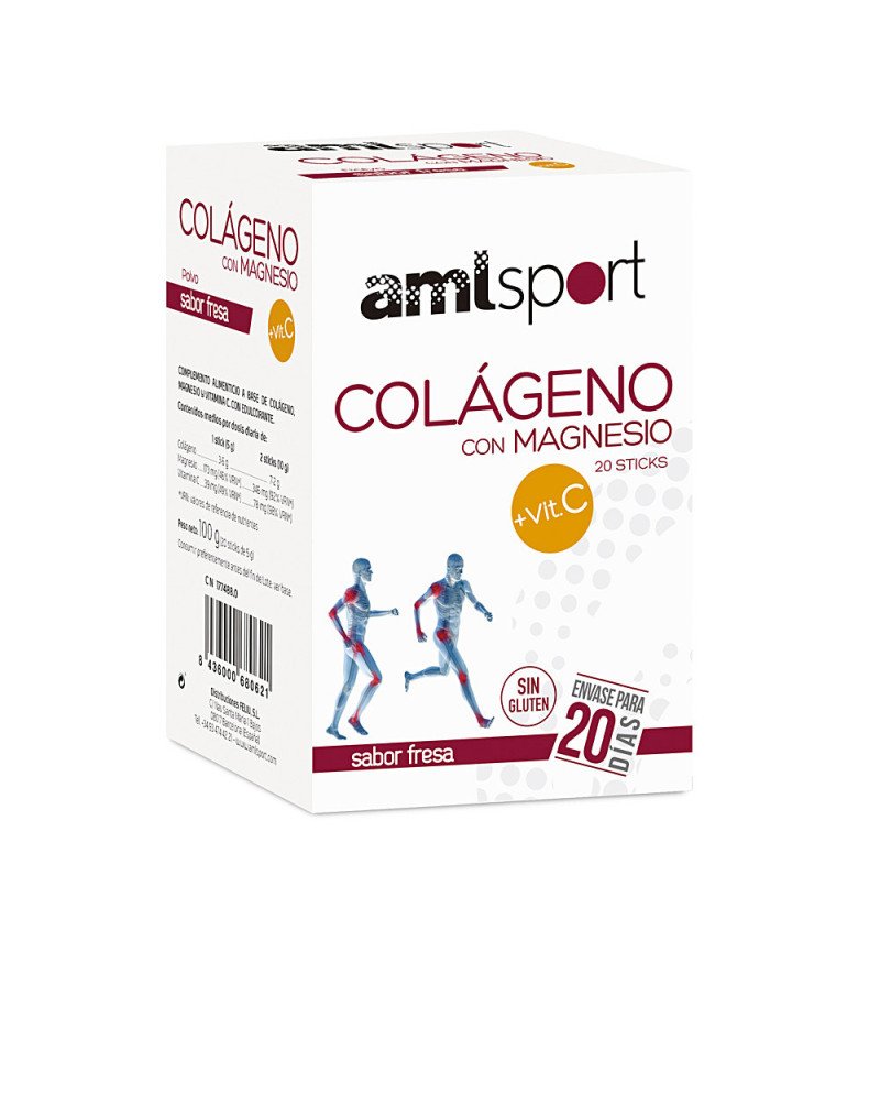 COLÁGENO CON MAGNESIO + VIT.C sabor fresa 20 sticks