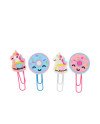 CLIPS UNICORNOS Y DONUTS 6 x 2,5 cm 4 u
