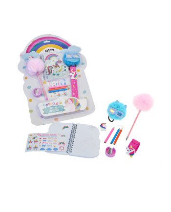 PAPELERÍA UNICORNIO LOTE 8 pz