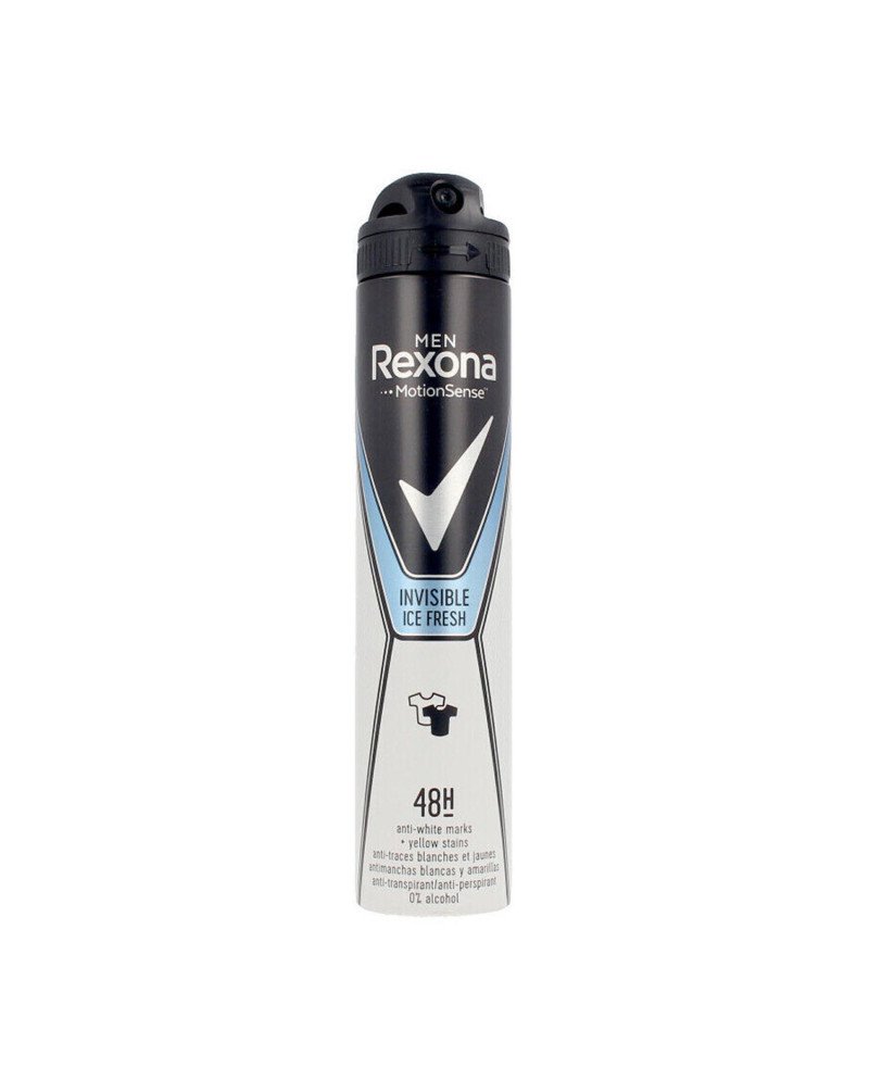 Rexona Men Invisible Desodorante Anti-Manchas Sin Alcohol Ice Fresh 200Ml Vaporizador