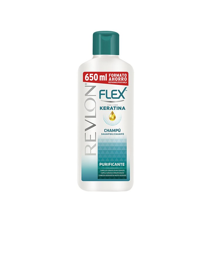 FLEX KERATIN purificante cabello graso champú 650 ml