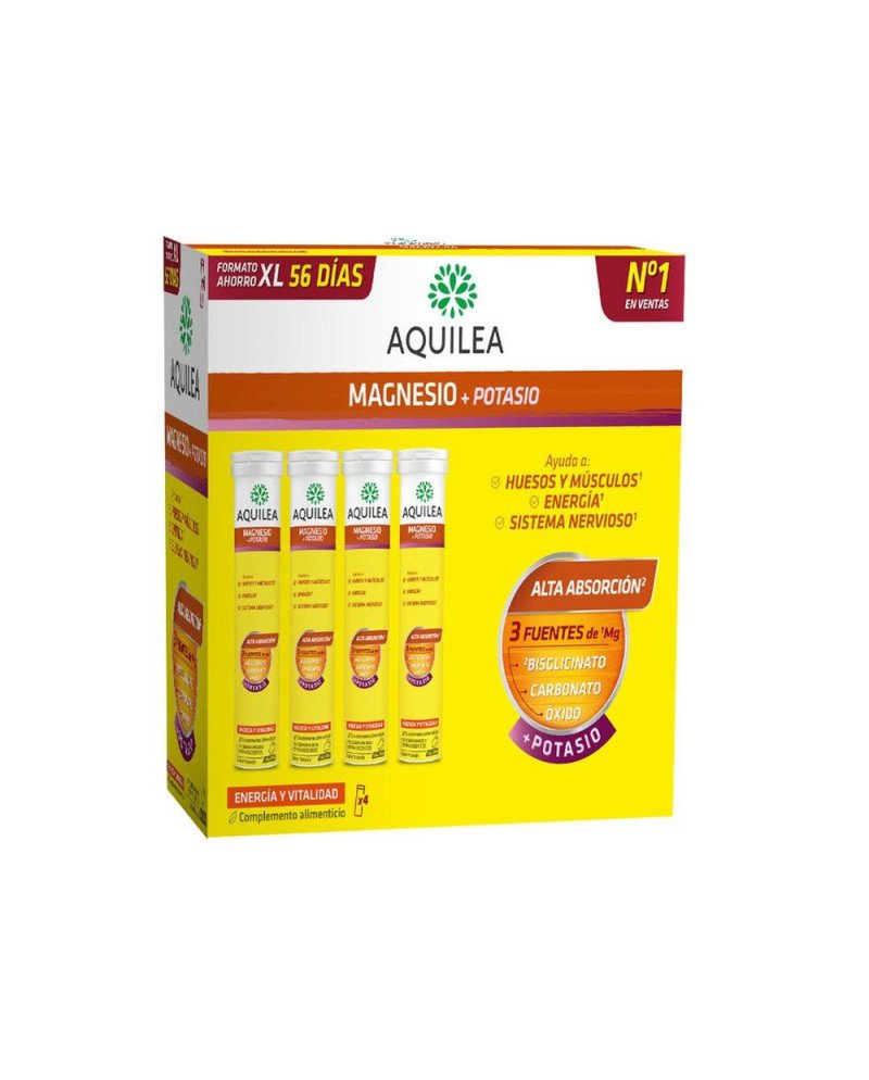 MAGNESIO+POTASIO comprimidos efervescentes 56 u