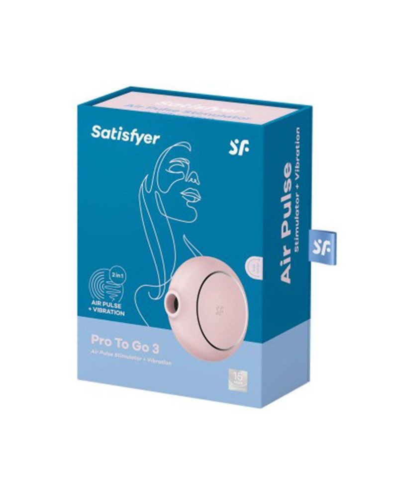 Satisfyer Pro To Go 3 Vibrador Y Estimulador De Aire Rosa 1Un