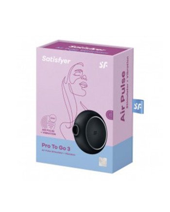 Satisfyer Pro To Go 3 Vibrador Y Estimulador De Aire Negro Negro 1Un