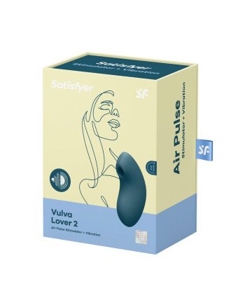 Satisfyer Vulva Lover 2 Vibrador Y Estimulador De Aire Azul 1Un