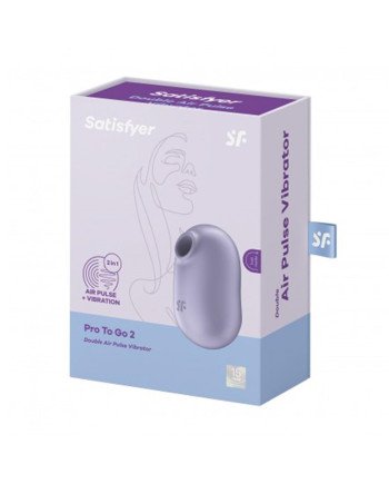 Satisfyer Pro To Go 2 Vibrador Doble Air Pulse Violeta 1Un