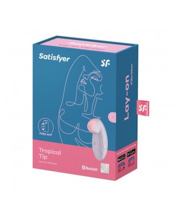 Satisfyer Tropical Tip Vibrador Lay-On Lila Bluetooth 1Un
