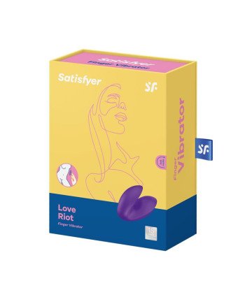 Satisfyer Love Riot Vibrador Dedo Purpura 1Un