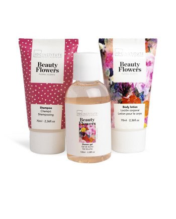 BEAUTY FLOWERS TRAVEL BAG ESTUCHE 4 pz