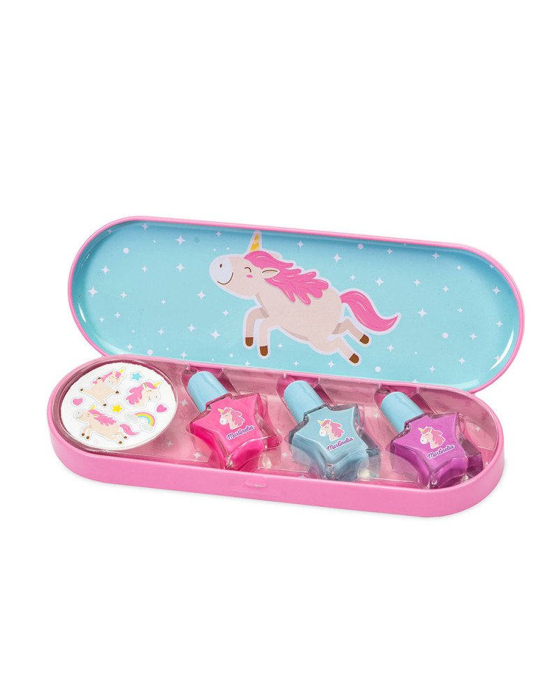 UNICORN NAIL POLSIH + STICKERS lote 4 pz