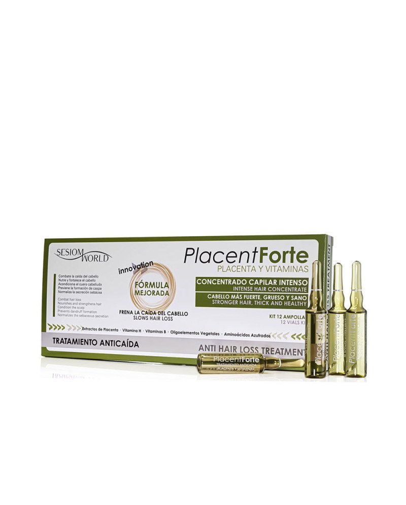 PLACENT FORTE tratamiento anticaída ampollas 12 u