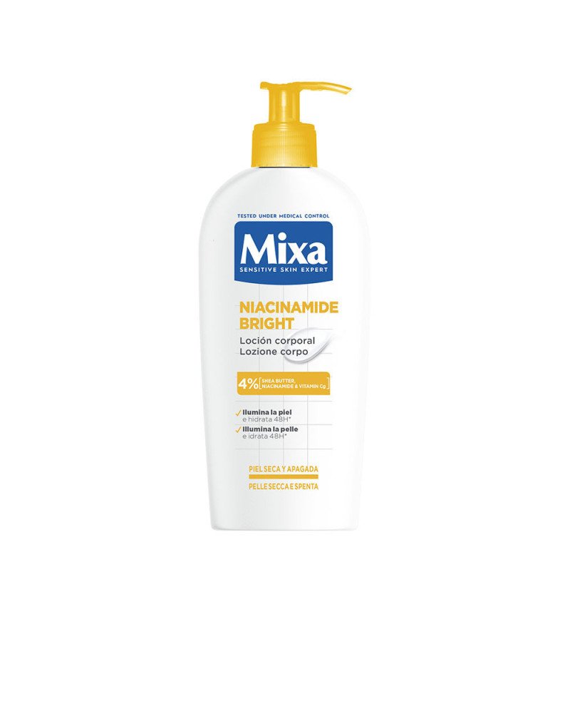 MIXA NIACINAMIDE BRIGHT loción corporal piel seca y apagada 250 ml