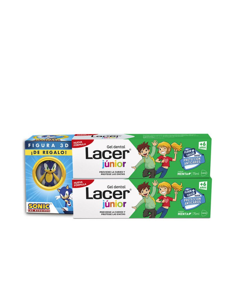 JUNIOR GEL DENTAL MENTA PACK 2 x 75 ml + figura 3D