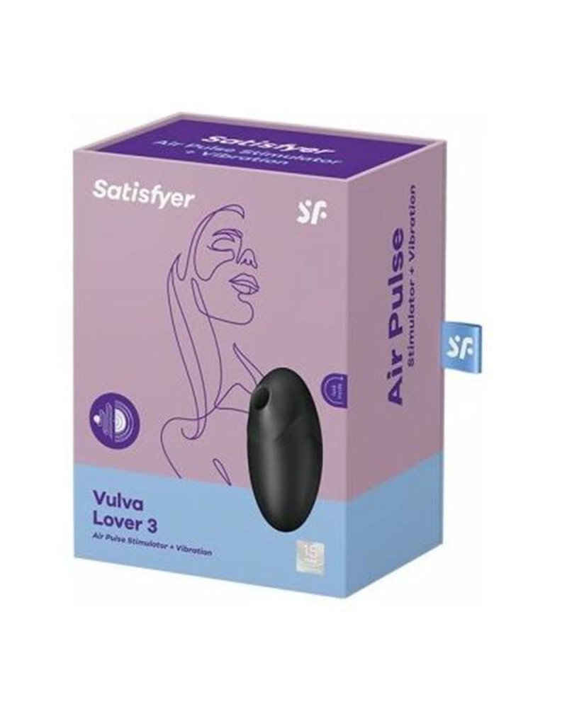 Satisfyer Vulva Lover 3 Air Pulse Stimulator Negro Negro 1Un