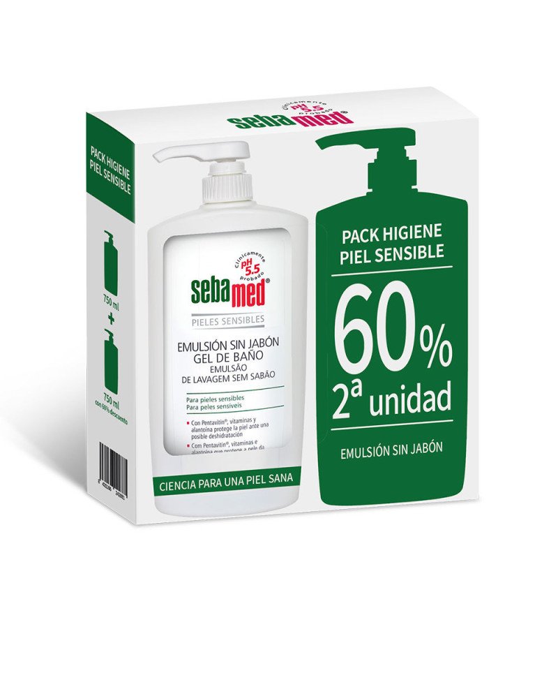 EMULSIÓN SIN JABÓN gel de baño 2 x 750 ml