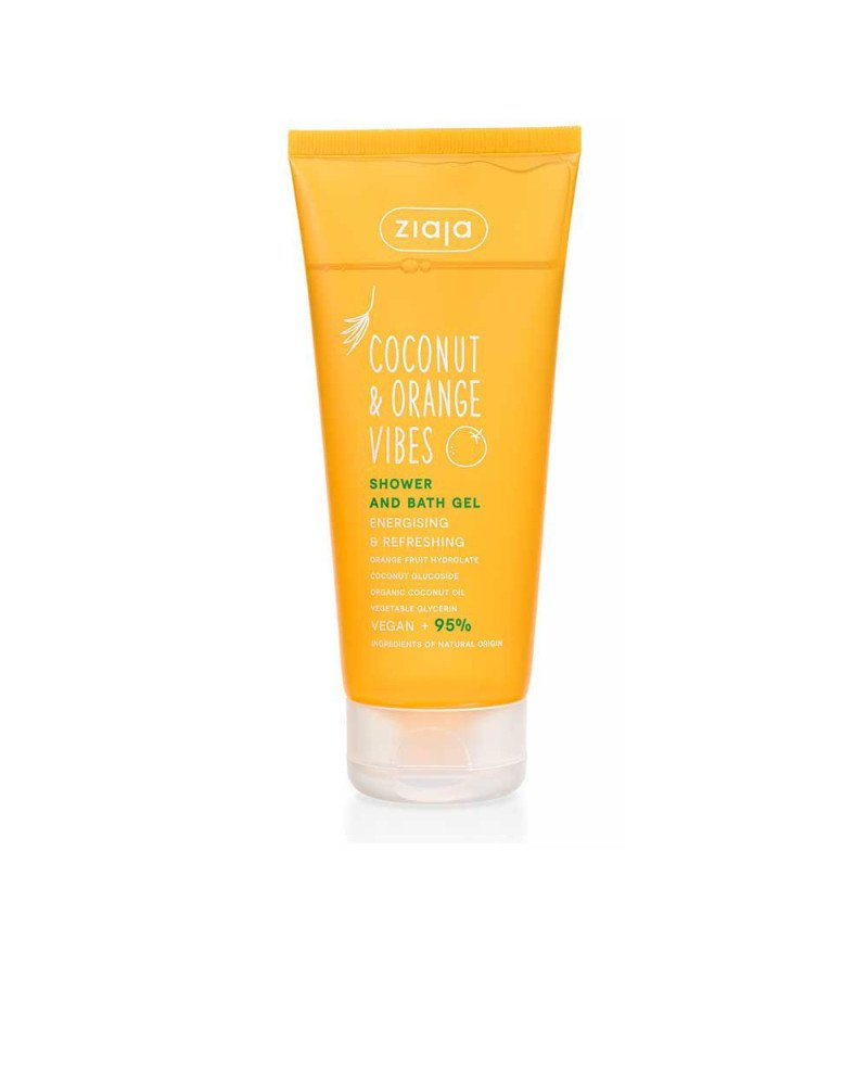 COCONUT & ORANGE VIBES gel de ducha y baño energizante y refrescante 200 ml