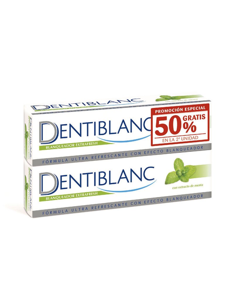 DENTIBLANC BLANQUEADOR EXTRAFRESH con extracto de menta pack 2 x 100 ml