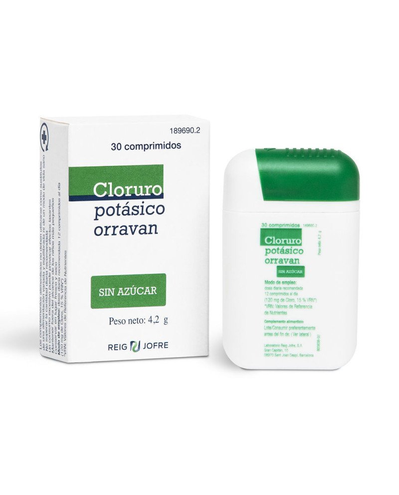 CLORURO POTÁSICO sin azúcar 30 comprimidos