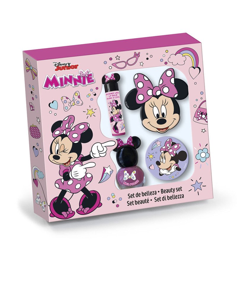 MINNIE BELLEZA MAQUILLAJE ESTUCHE 4 pz