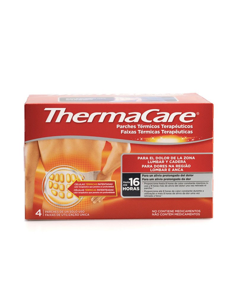 THERMACARE lumbar cadera parches térmicos 4 u